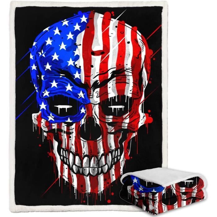 Pince à Billets Métal Logo Tête De Mort Punisher Et Drapeau USA - Style Militaire, Argenté