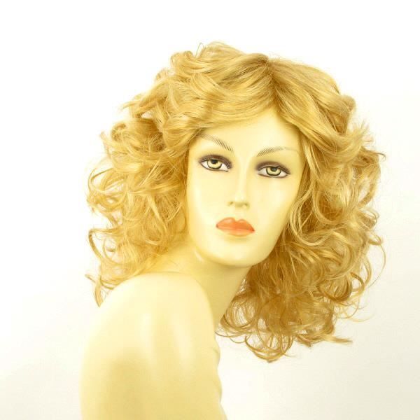 Perruque Femme Mi-longue Blonde Dorée JAMELIA LG26 - Synthétique Bouclée, Taille Moyenne, Neuve Avec étiquette
