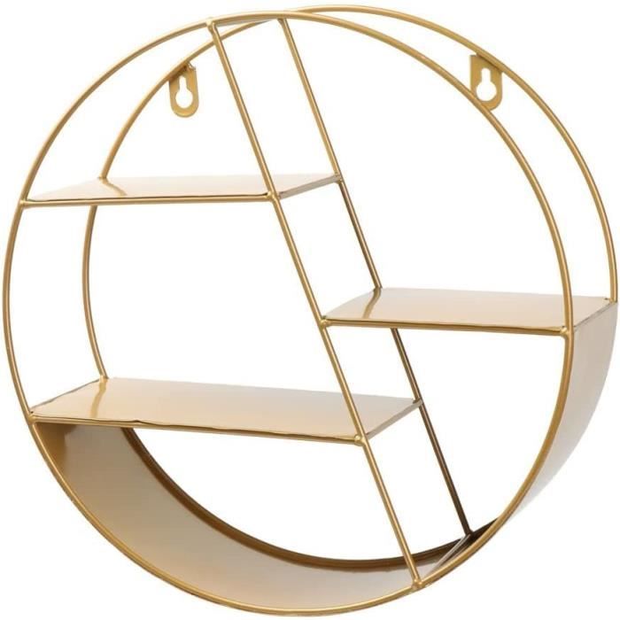 Étagère de rangement hexagonale ronde en fil métallique flottant pour ...
