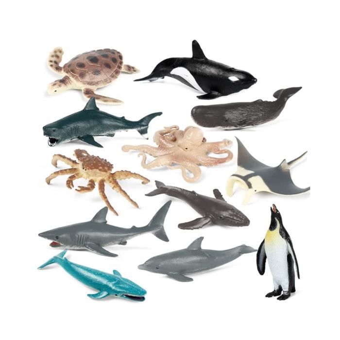 Animaux marins de l'océan, lot de 52 jouets en vinyle assortis, Funcorn Toys - Figurines
