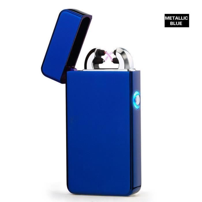 Rechargeable par USB Triple Arc 6 Croix Briquet /électrique r/ésistant au Vent Briquet sans Flamme pour Outil dext/érieur