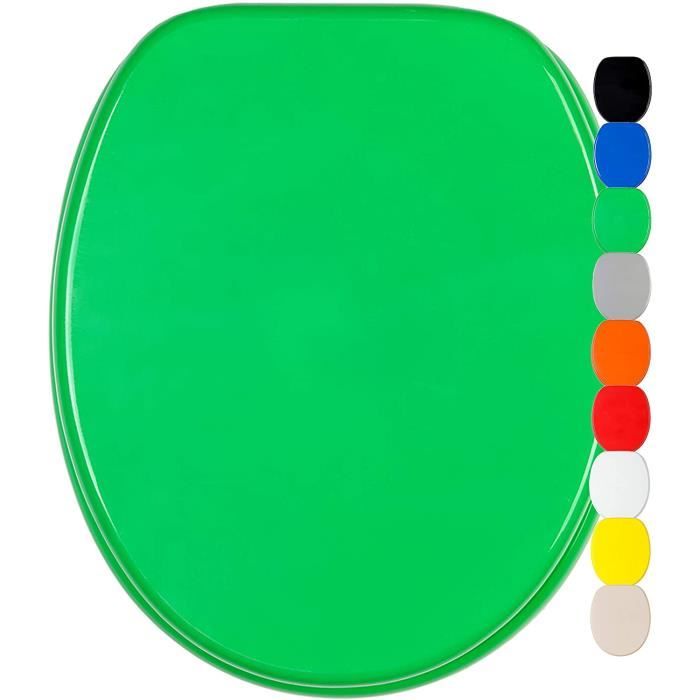Orangé Abattant WC Charnières robustes Grande sélection de abattants wc unis Finition de haute qualité 