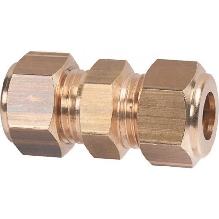RACCORD DROIT CANNELE 1//4/" SORTIE Ø8 MM LAITON