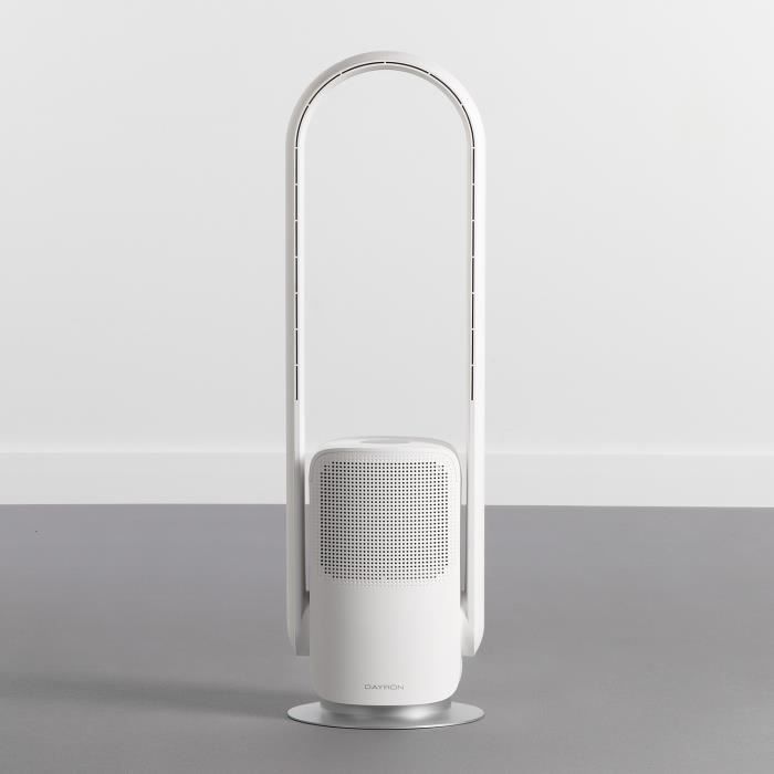 Ventilateur sans pales WiFi Ø25.5cm 26W 9 Vitesses Vital Silence Blanc Dayron - 7H Dayron