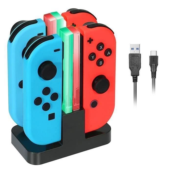 4 en 1 Chargeur Nintendo Switch Manettes Joy Con Charging Dock avec Indicateur LED - vue 3