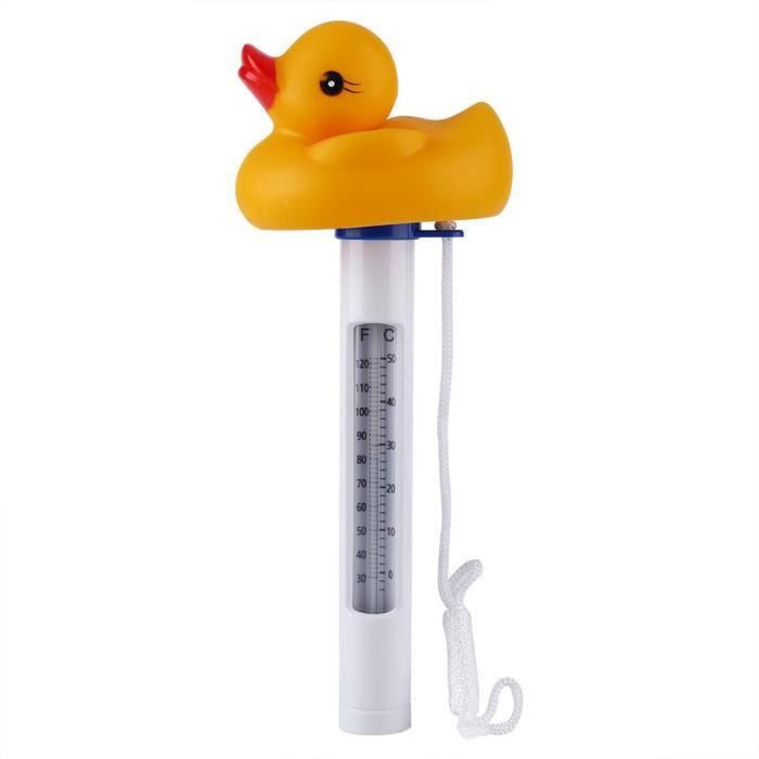 tbest thermomètre à eau flottante mini thermomètre à eau flottant de dessin animé pour le canard d'aquarium de réservoir de