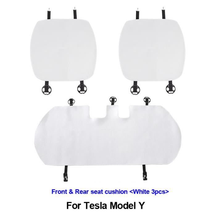 Piora Housse de siège arrière blanche améliorée compatible avec Tesla Model  S / 3 / X/Y - Serviette épaisse - Convient à votre Tesla - Sans sangle ( arrière, blanc) : : Sports et Loisirs