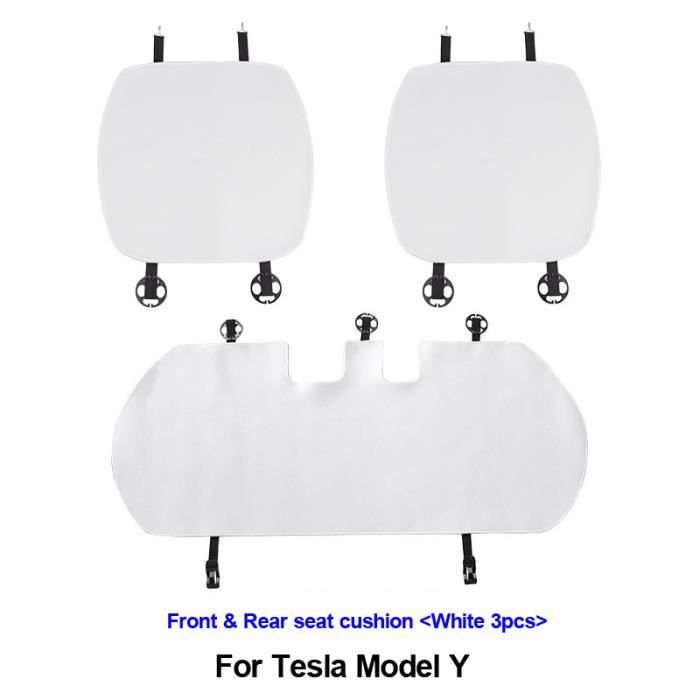 Coussin De Siège De Voiture Pour Tesla Model 3/Y/S/X - Housse En Cuir Avec Rembourrage Confort, Soulagement Du Dos - 11