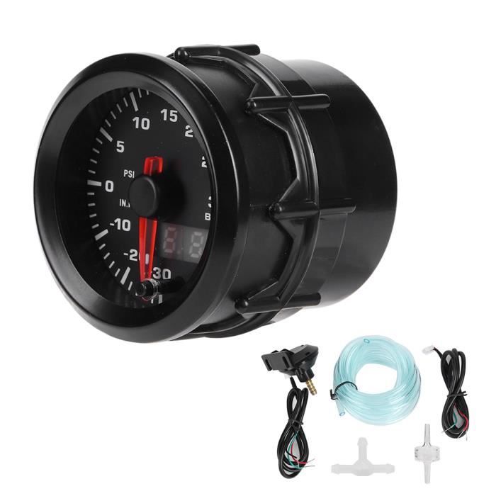 Jauge De Pression Turbo 52mm Avec Capteur - Manomètre Boost Pour Voiture, Rétroéclairage Blanc, -1 à 2 Bars