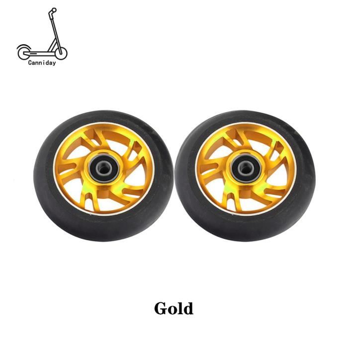 Lot De 2 Roues PU 175x30 Mm Pour Trottinette, Skateboard – Haute élasticité, Antidérapantes