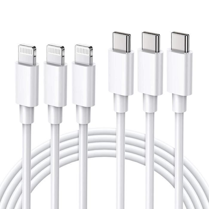 Câble court USB C vers Lightning 0,3 m, [certifié Apple MFi] Câble de  charge pour