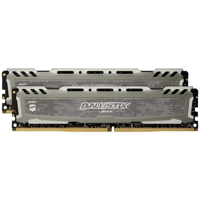 Vente Memoire PC Mémoire CRUCIAL 16GB Kit (8GBx2) DDR4 2666 MT/s (PC4-21300) CL16 DR x8 Unbuffered DIMM 288pin pas cher Vente Memoire PC Mémoire CRUCIAL 16GB Kit (8GBx2) DDR4 2666 MT/s (PC4-21300) CL16 DR x8 Unbuffered DIMM 288pin pas cher
