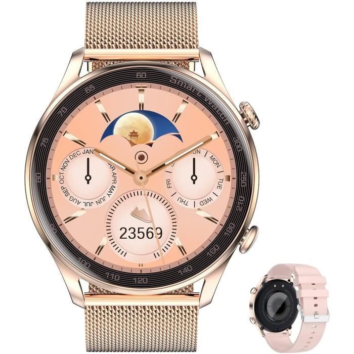 Aliwisdom Bracelet Montre Brillant Strass 18mm 20mm 22mm - Bracelet Métal Universel Smartwatch Femme, Libération Rapide
