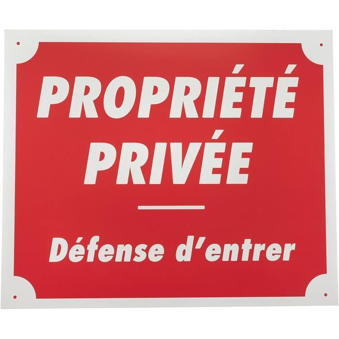 Panneau Propriété Privée Défense D