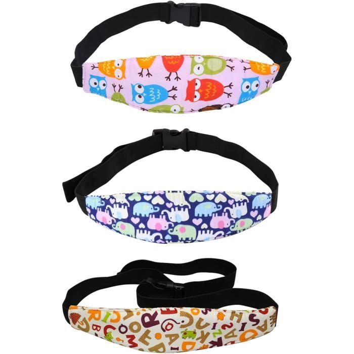 3 Pièces Bandeau Voiture Bébé – Appui-Tête Ajustable Pour Siège Auto Enfant, Confort Et Sécurité En Voyage