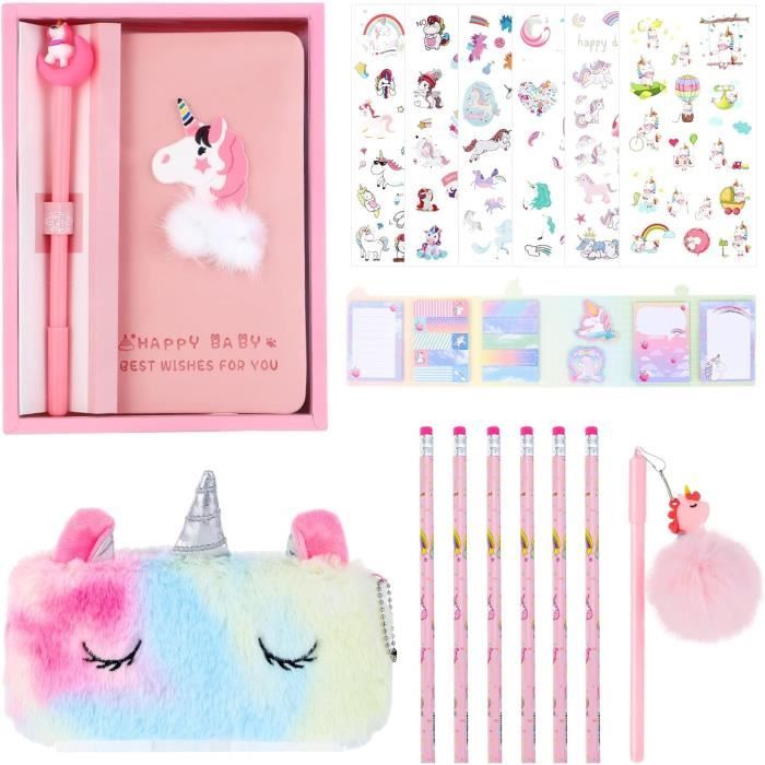 Anyfirst 37Pcs Licorne Ensemble de Papeterie, Cadeau de Papeterie
