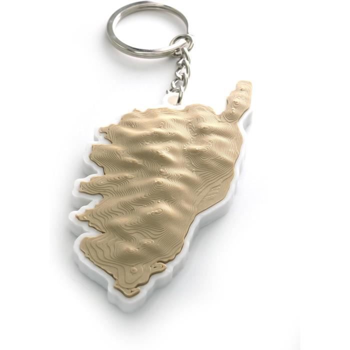 Porte-clés Corse Doré – Métal – Années 1960 – Fabrication Française – Tourisme