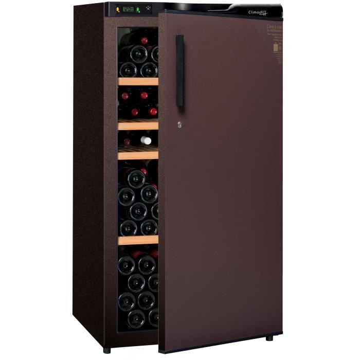 Cave à vin de vieillissement 1 temp. 196 bouteilles Marron