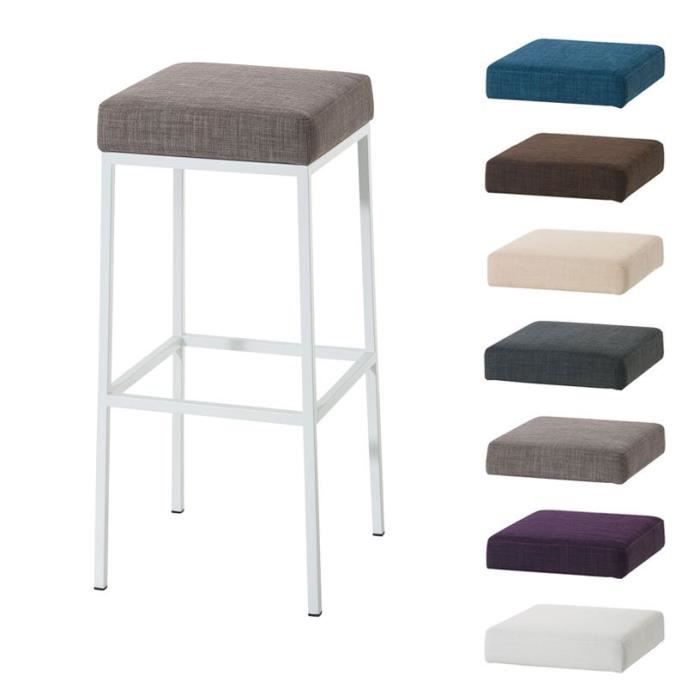 Tabouret de Bar Montreal 85 Tissu Piètement et Reposepied Métal Ou