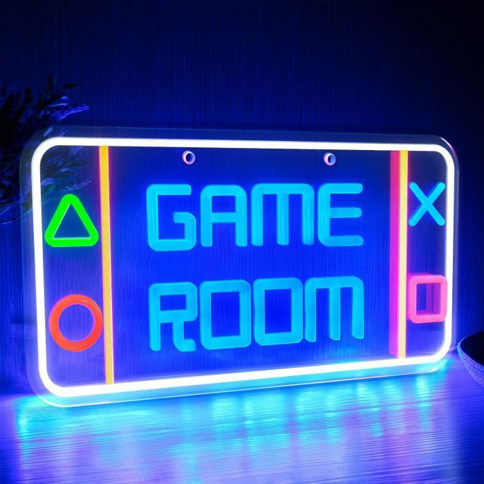 Neon de la Game Room Neon de Gamer LED Veilleuse à intensité variable décoration  murale Gaming Zone Neon pour décor de salle de jeu - Cdiscount Maison