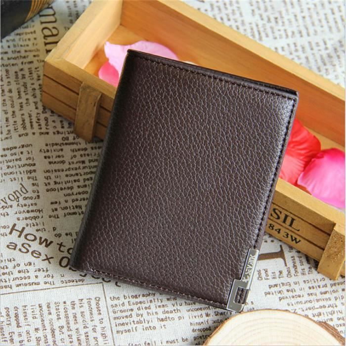 Portefeuille Homme En Cuir Véritable Marron - Porte-Cartes De Crédit - Style Kenneth Browne - Neuf