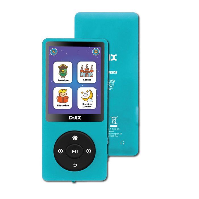 Baladeur à histoire - D-JIX- M-STORYKIDS - 24 -  + de 150 histoires intégrées - Autonomie 25h - Bluetooth - 4GB - 300 mAh - USB-C