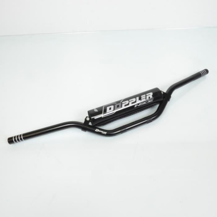 Guidon noir avec barre de renfort Doppler à˜22mm L740mm pour moto cross enduro