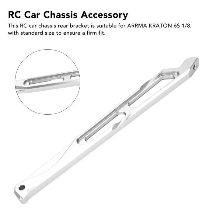 Châssis Avant CNC Integy Argent Pour Traxxas Sledge 1/8 - Mise à Niveau