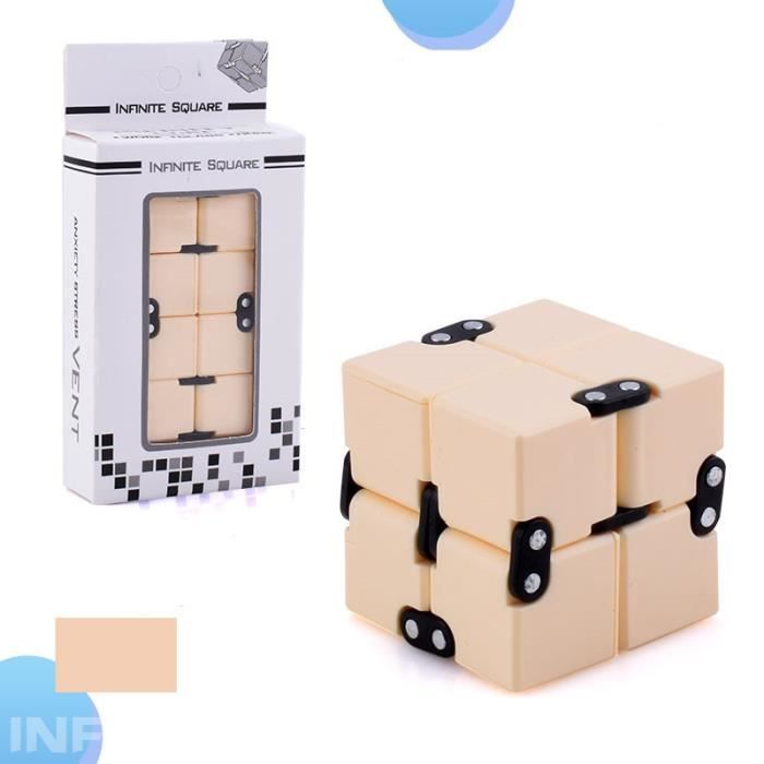 Cube Infinity Fidget - Jouet Anti-stress Violet Et Bleu - Pour Décompression Et Concentration - Taille 8x4x2 Cm