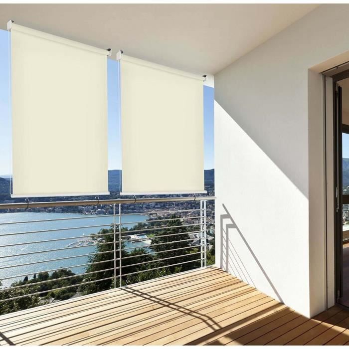 Couverture de Balcon avec Cordon de Fixation 1 pièce - 440 x 71cm - Gris foncé com-four® Brise-Vue Opaque pour Balcon Brise-Vent et Protection Solaire pour Balcon 