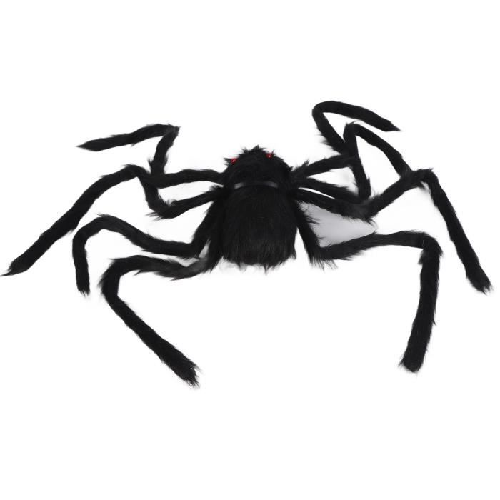 Lot De 6 Araignées Géantes Halloween Pour Extérieur - Tailles 1,25m, 0,75m, 0,5m, Poilues, Yeux Rouges