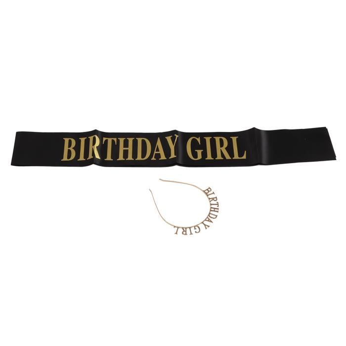 Violet Couronne d'anniversaire Écharpe Anniversaire Birthday Girl Satin