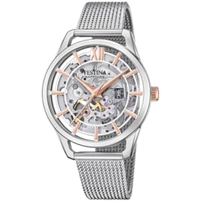 FESTINA Montre Homme F20627/1 - Acier 355 mm Quartz Verre saphir Étanche 5 ATM