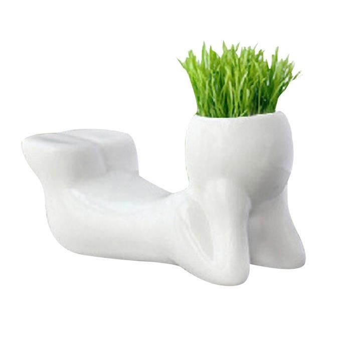 Kit 3 Mini Bonsaïs Répulsifs Anti-moustiques - Poupées à Tête D'herbe Avec Plateau - Plantes Décoratives Pour Enfants