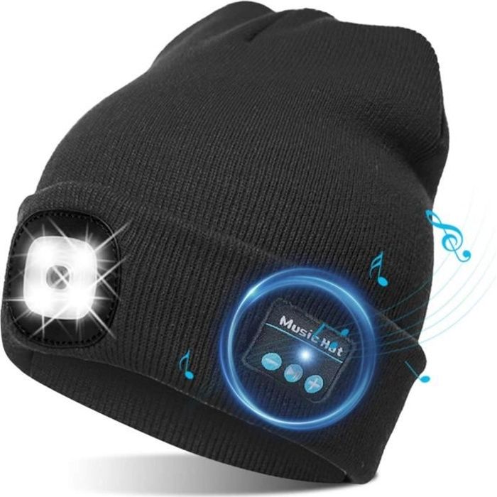 Bonnet Bluetooth Homme AUTREMENT - Noir - Running - Sports d'hiver - Non  imperméable - Cdiscount Sport