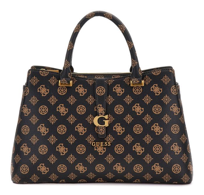 Guess Deesa Sac Bandoulière Verni Matelassé Taupe