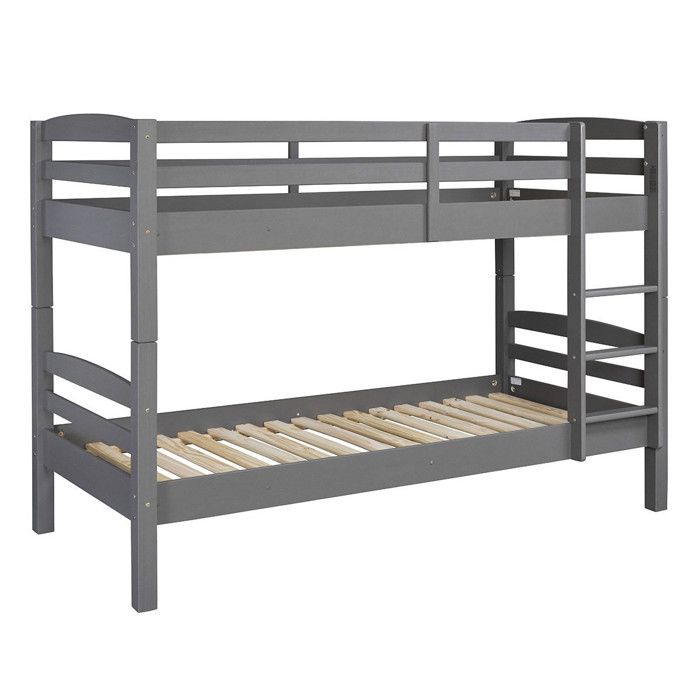 Lit Superposé & Mezzanine en Bois Marius 90x200cm Gris Lit Superposé & Mezzanine en Bois Marius 90x200cm Gris