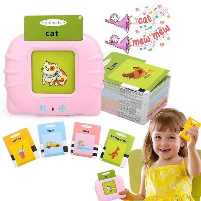 Cartes flash parlantes Jouets d'apprentissage, Machine de lecture Montessori  préscolaires Cadeau pour enfants de 1 à 6 ans - ROSE - Cdiscount Jeux -  Jouets