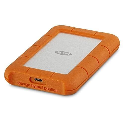 Disque Dur Portable Lacie Rugged STFR2000800 – 2 To – USB-C – Gris