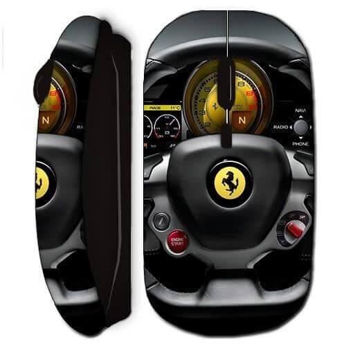 Souris sans fil – Ferrari – Voiture – Noir – USB wifi – Compatible Mac et PC