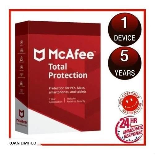 McAfee Total Protection 2022 Clé (5 AN / 1 PC)