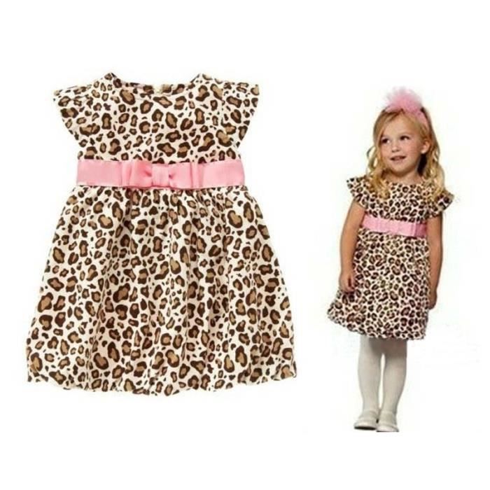 robe leopard enfant