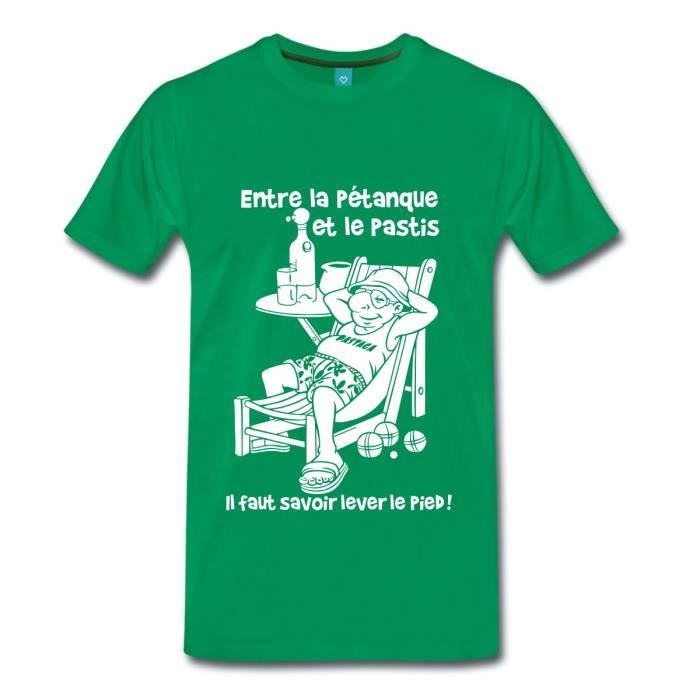 Entre La Petanque Et Le Pastis Humour T Shirt Premium Homme De Spreadshirt Cdiscount Sport