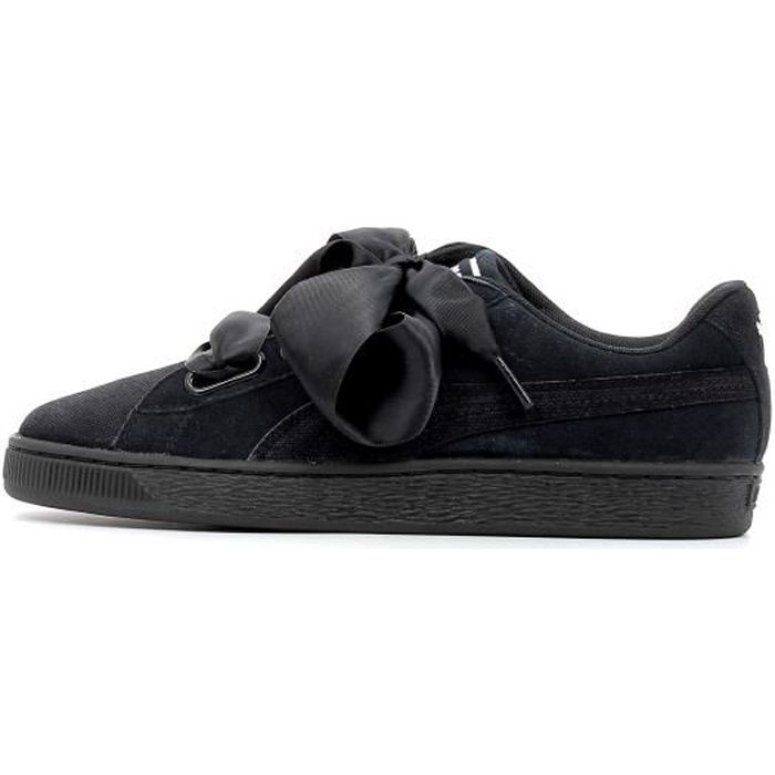 puma suede heart noir