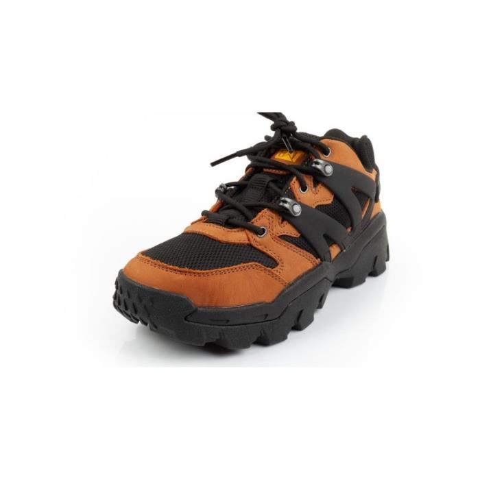 Caterpillar Chaussures Caterpillar Reactor P110581 - Homme - Cuir - Marron - Lacets - Plat