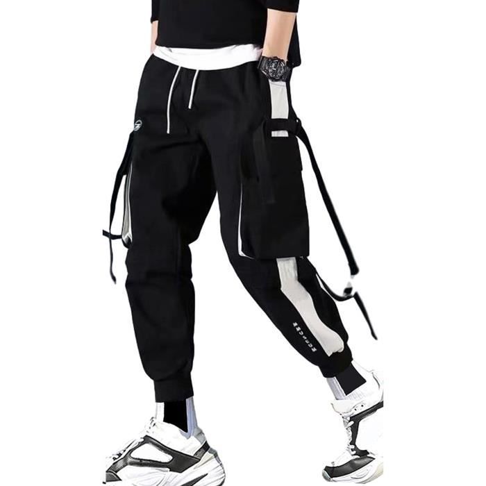 Pantalon de jogging pour hommes - Punk Cargo - Noir - Darius Jogger
