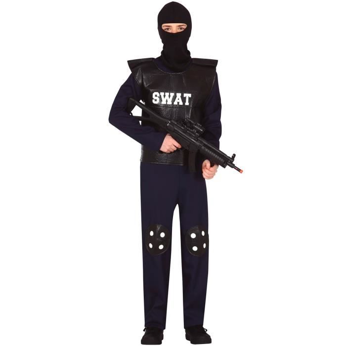 Fiestas Guirca Déguisement Policière Sexy SWAT Costume Adulte Unisexe :  : Mode