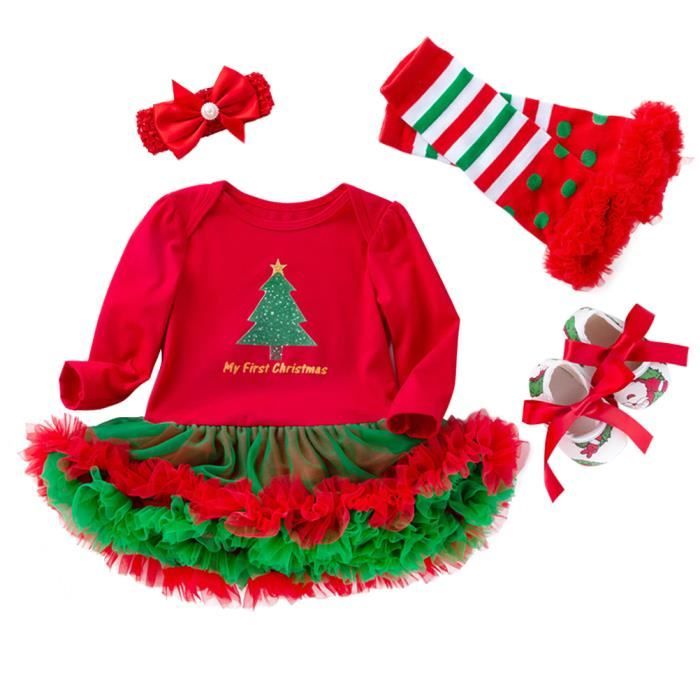 Robe Baptême Fête Bébé Hiver Générique Robe De Noël Bébé,Fille Fille D'hiver Bandeau Pour Enfants Robe Fête Noël Baptême Pour Nouveau-né Fille