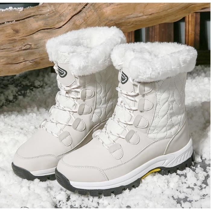 Bottes Femme Chaussures Coton Bottines Hiver Imperm able Bottes de