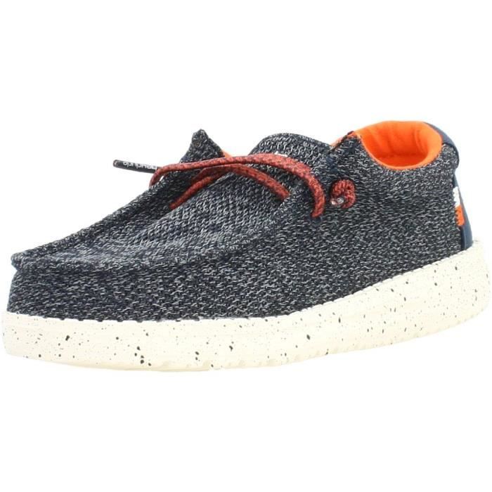 Hey Dude Hey Dude 118136 — Baskets enfant garçon bleu tige textile lacets semelle intérieure gomme